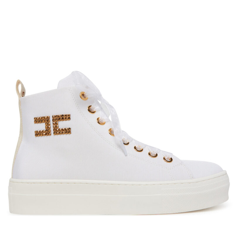 Сникърси Elisabetta Franchi F4-A9E-0243 Бял цвят на ниска цена