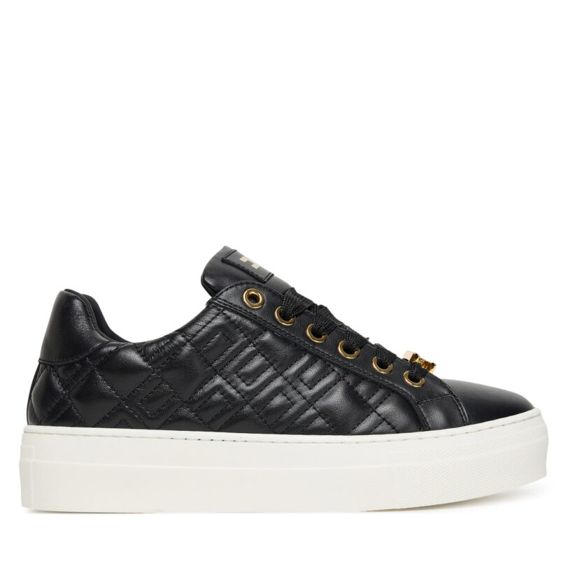 Сникърси Elisabetta Franchi Low Cut Lace Up F4A9-E0357-1251 D Черен цвят на ниска цена