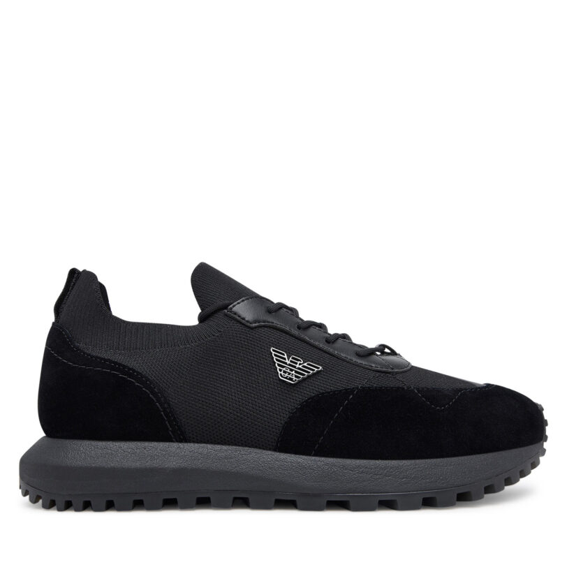 Сникърси Emporio Armani EM003739 AF19724 MC005 Черен цвят на ниска цена
