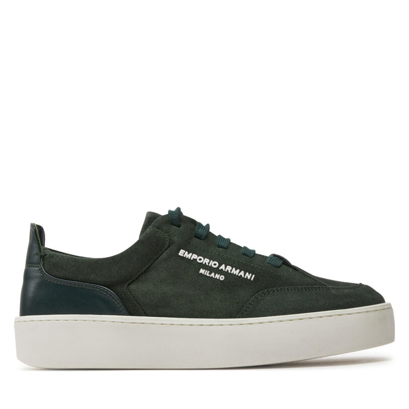 Сникърси Emporio Armani X3X207 XR158 00571 Зелен цвят на ниска цена