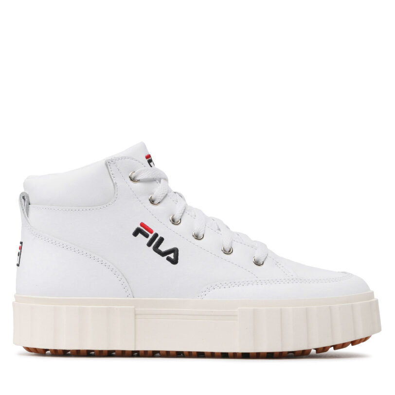 Сникърси Fila Sandblast Mid Wmn FFW0187.10004 Бял цвят на ниска цена