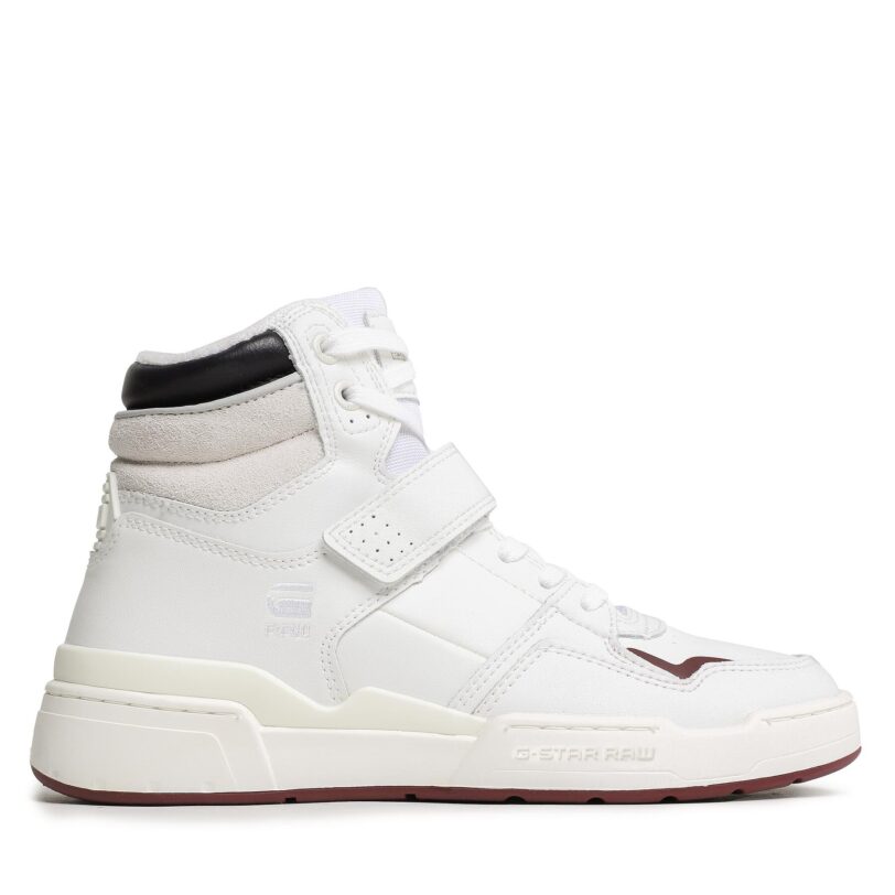 Сникърси G-Star Raw Attacc Mid Lea W 2211 40708 Бял цвят на ниска цена