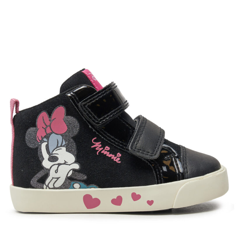 Сникърси Geox B Kilwi Girl B46D5B 022HH C9289 M Черен цвят на ниска цена