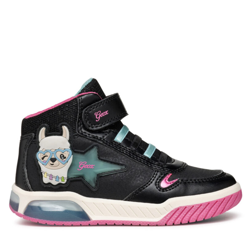 Сникърси Geox J Inek Girl J36ASC 0CENF C9B4A M Черен цвят на ниска цена