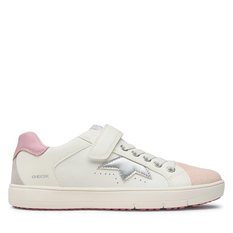 Сникърси Geox J Silenex Girl J35DWA08554C0674 D Бял цвят на ниска цена