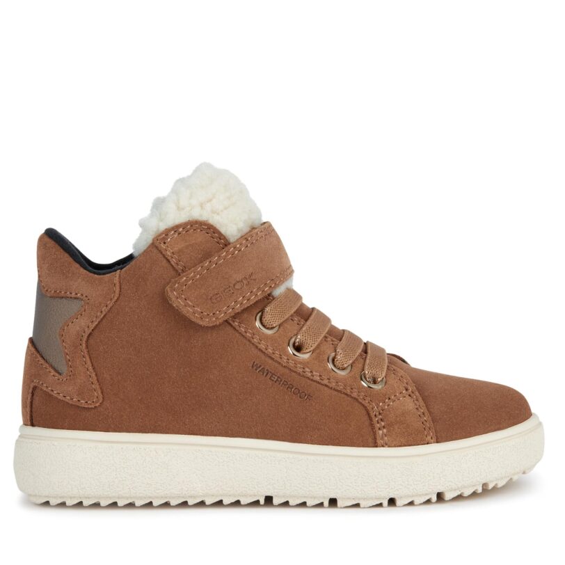 Сникърси Geox J Theleven Girl Wpf J36HYC 022BH C6627 M Кафяв цвят на ниска цена