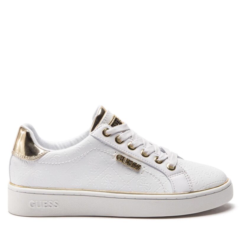 Сникърси Guess Beckie/Active Lady/Leather Lik FL5BEK FAL12 Бял цвят на ниска цена