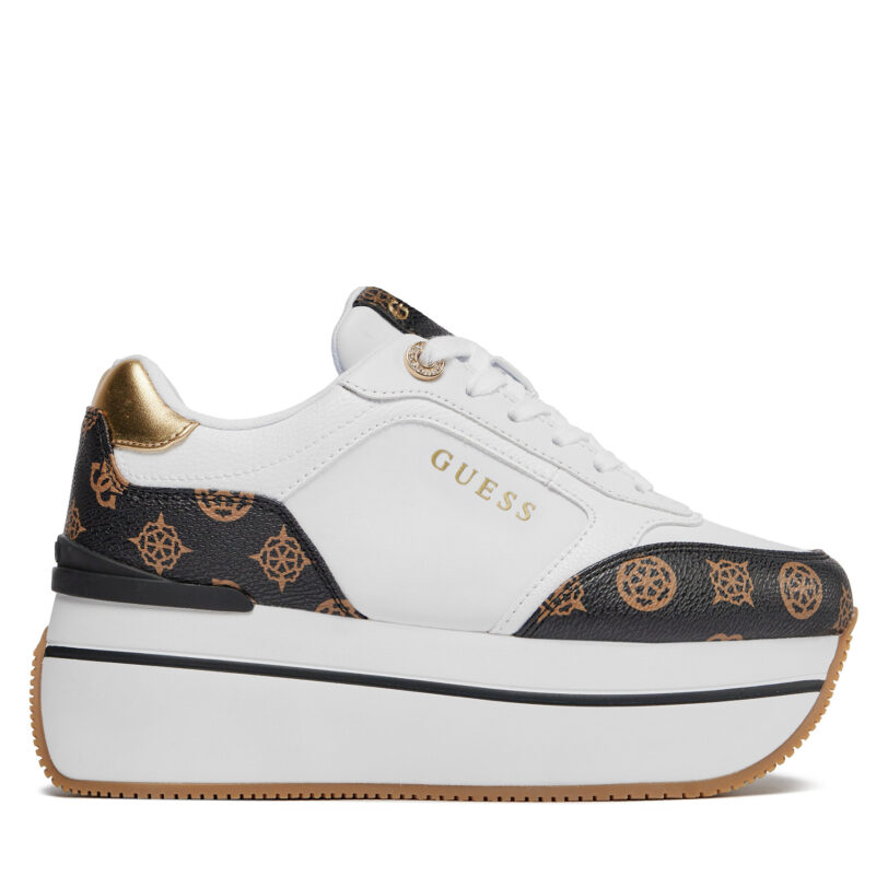 Сникърси Guess Camrio4 FLPCM4 FAL12 Бял цвят на ниска цена