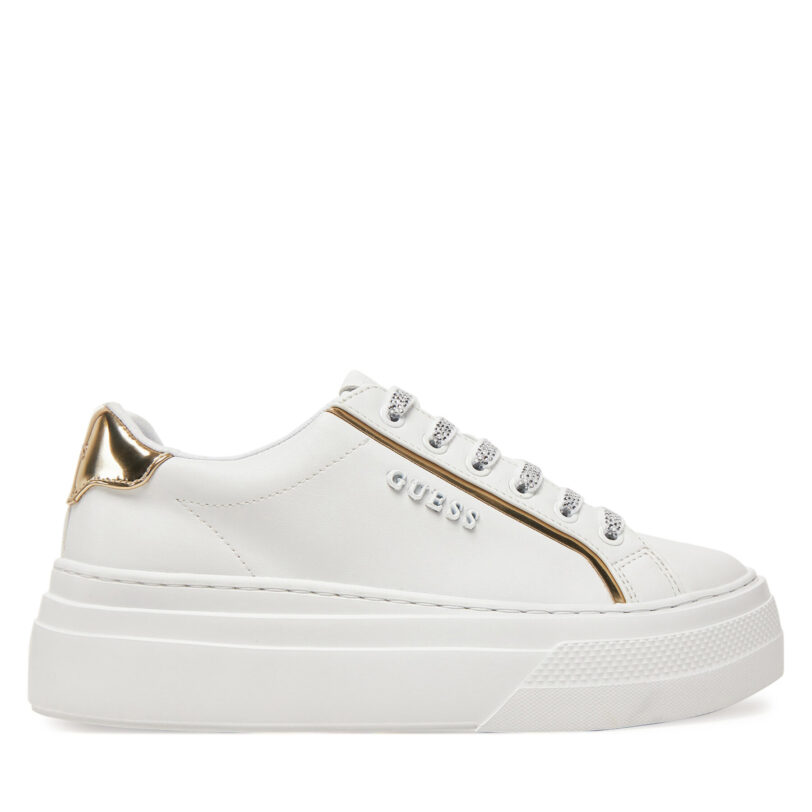Сникърси Guess FLJMRI ELE12 Бял цвят на ниска цена