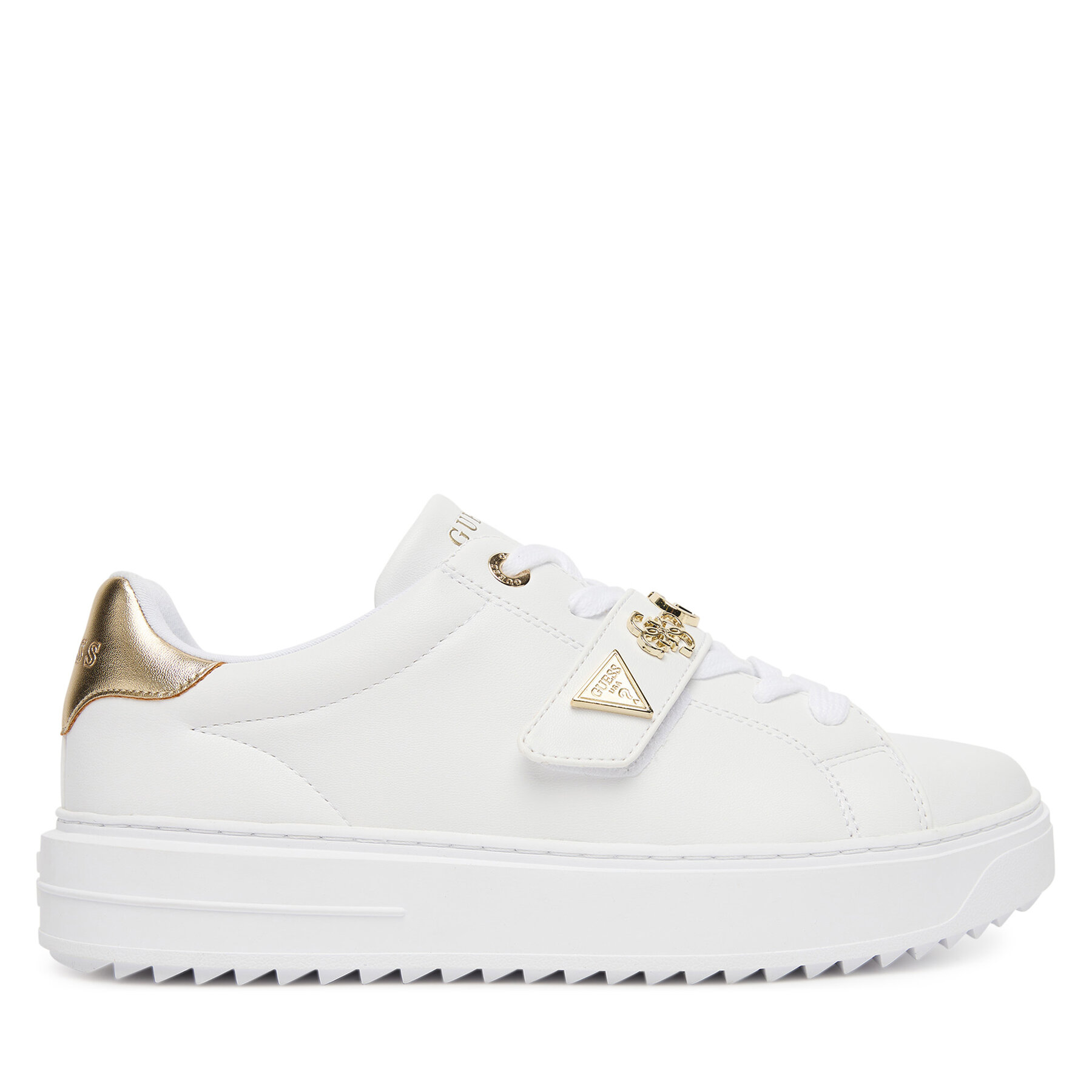 Сникърси Guess FLTDRI ELE12 Бял цвят на ниска цена