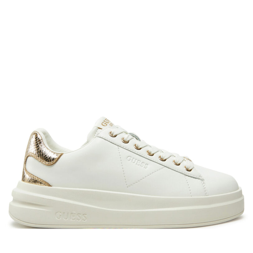 Сникърси Guess FLTELB LEM12 Бял цвят на ниска цена
