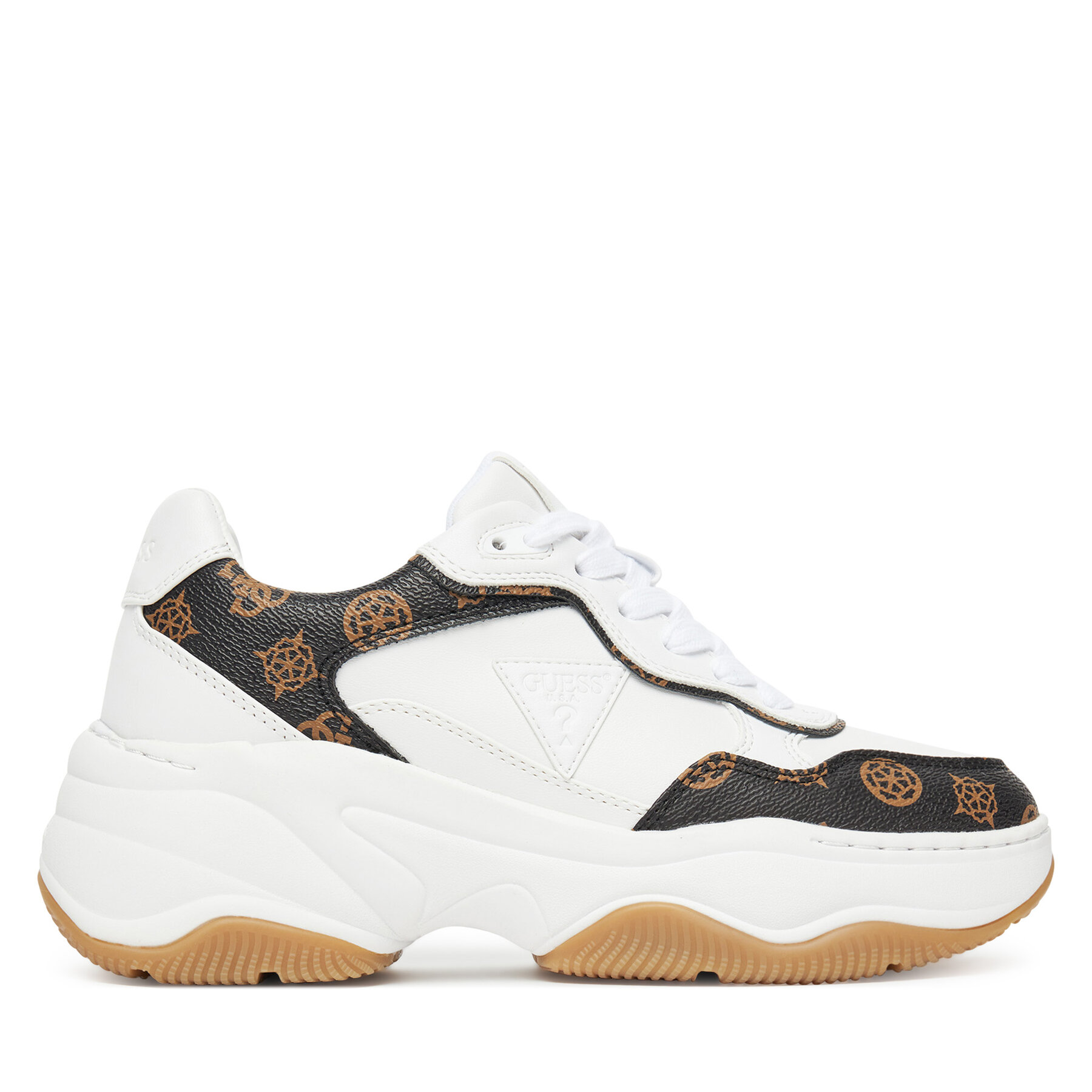 Сникърси Guess FLTHPY FAL12 Бял цвят на ниска цена