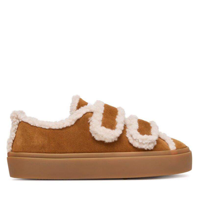 Сникърси Inuikii Shearling Low Velcro 1001.001.0231 Кафяв цвят на ниска цена