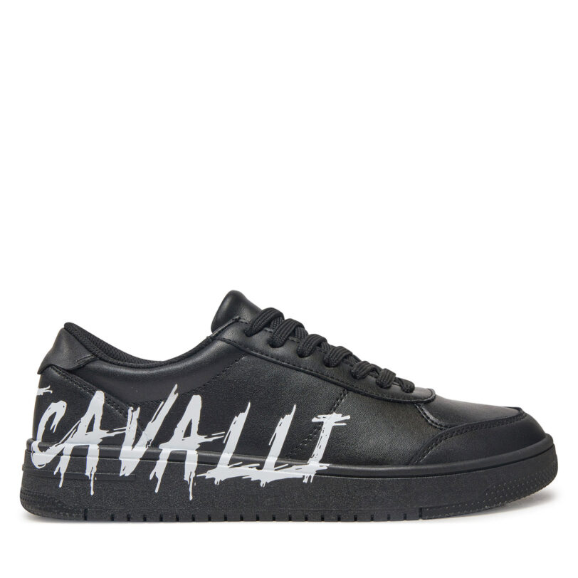 Сникърси Just Cavalli 78QA3SM5 ZP397 Черен цвят на ниска цена