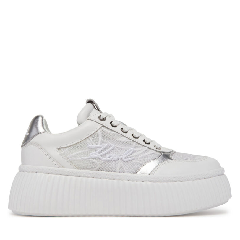 Сникърси KARL LAGERFELD KL42325 Бял цвят на ниска цена