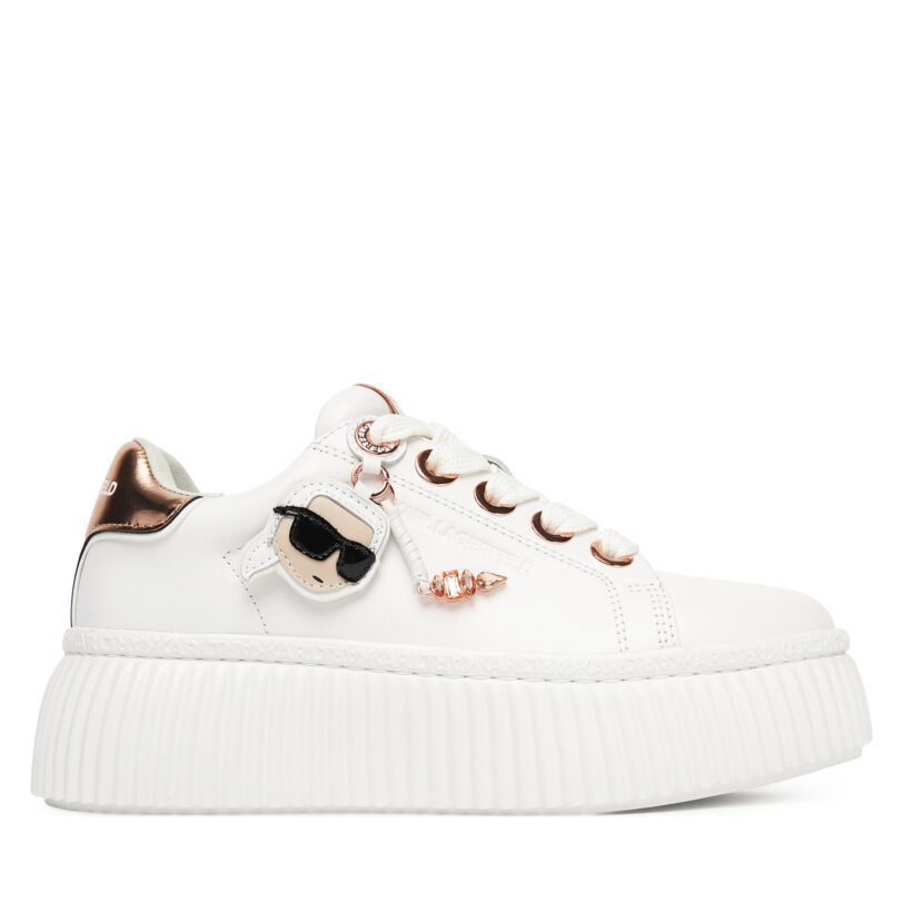 Сникърси KARL LAGERFELD KL42376T Бял цвят на ниска цена