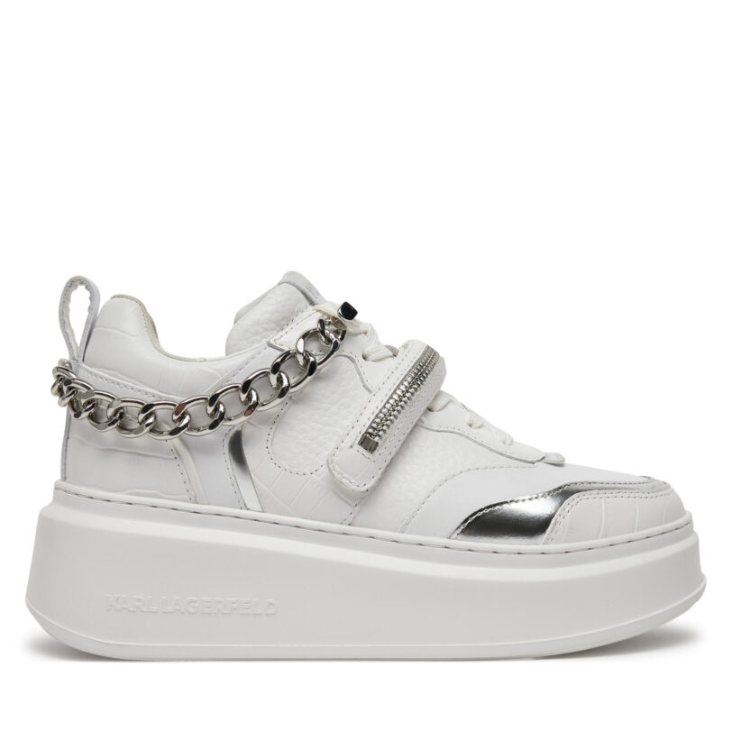 Сникърси KARL LAGERFELD KL63543 Бял цвят на ниска цена