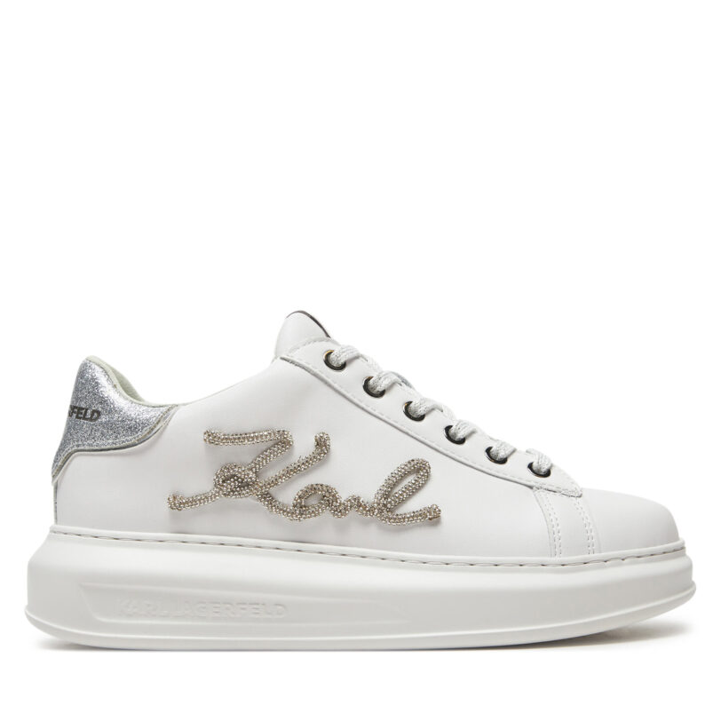 Сникърси KARL LAGERFELD Kapri KL62511G Бял цвят на ниска цена