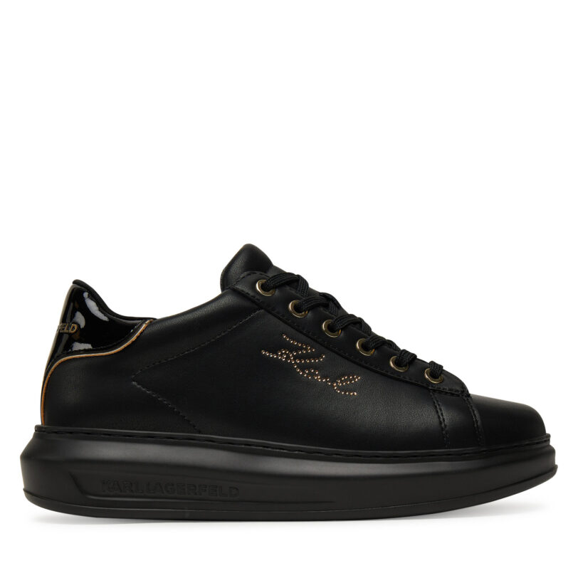 Сникърси KARL LAGERFELD Kapri KL62518 Черен цвят на ниска цена