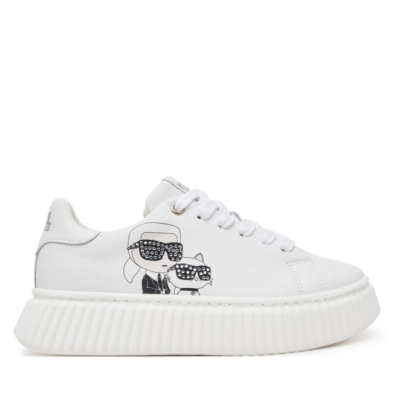 Сникърси Karl Lagerfeld Kids Z30371 M Бял цвят на ниска цена