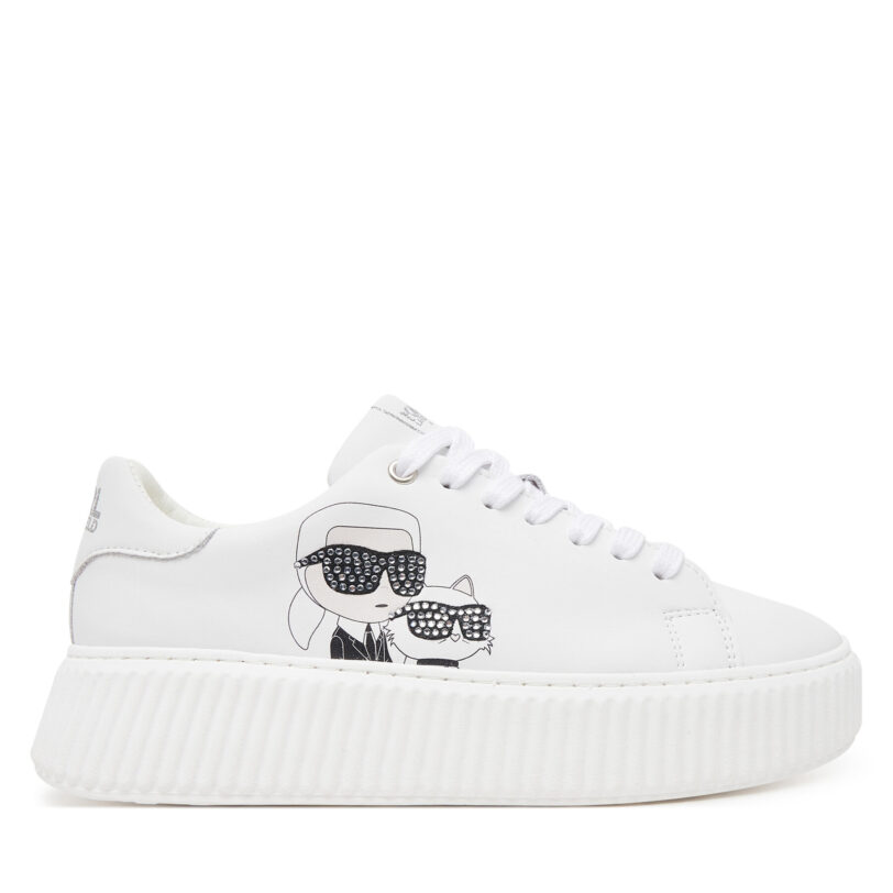 Сникърси Karl Lagerfeld Kids Z30371 S Бял цвят на ниска цена