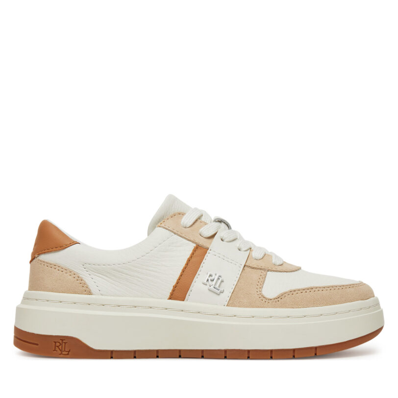 Сникърси LAUREN RALPH LAUREN 802967037001 Бял цвят на ниска цена