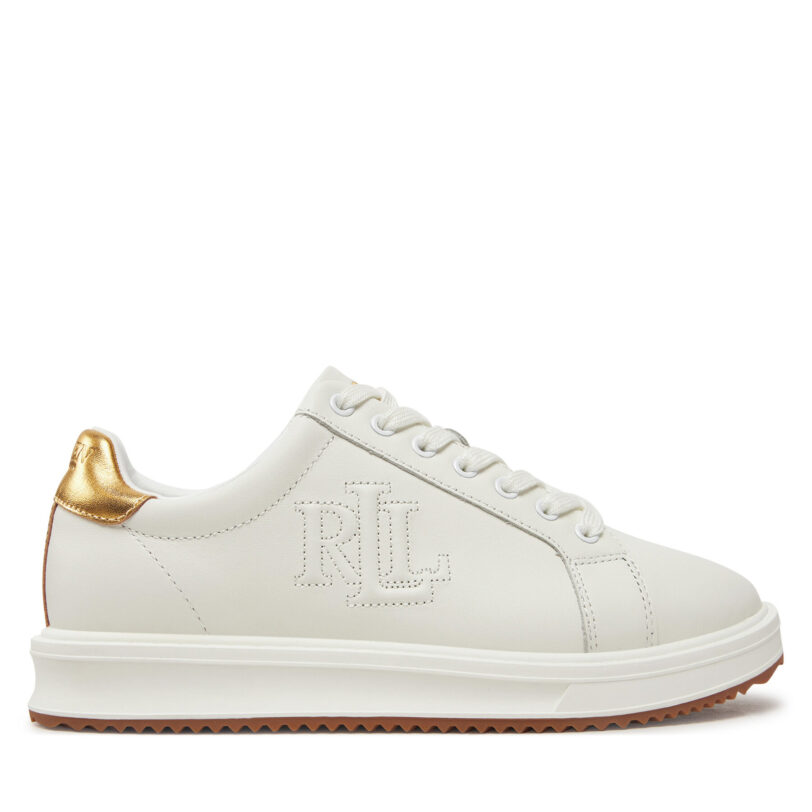 Сникърси LAUREN RALPH LAUREN 802978213001 Бял цвят на ниска цена