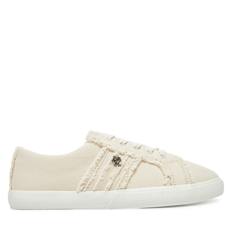 Сникърси LAUREN RALPH LAUREN Janson Fray 802967040001 Екрю цвят на ниска цена