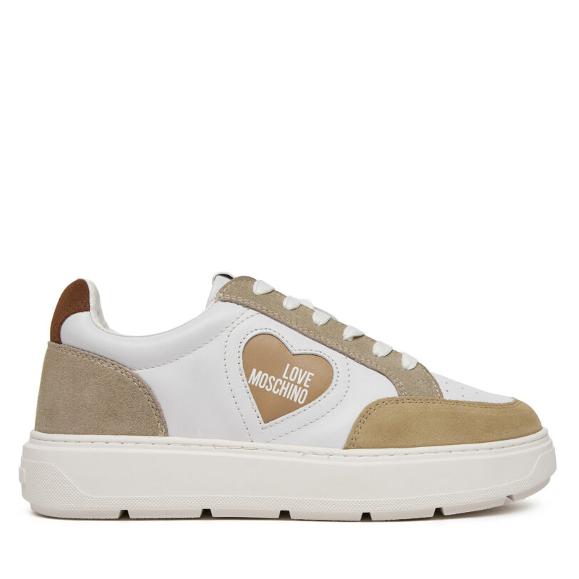 Сникърси LOVE MOSCHINO JA15154G1MIAA10A Бял цвят на ниска цена