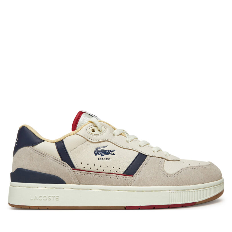 Сникърси Lacoste 7-48SMA0103 Екрю цвят на ниска цена