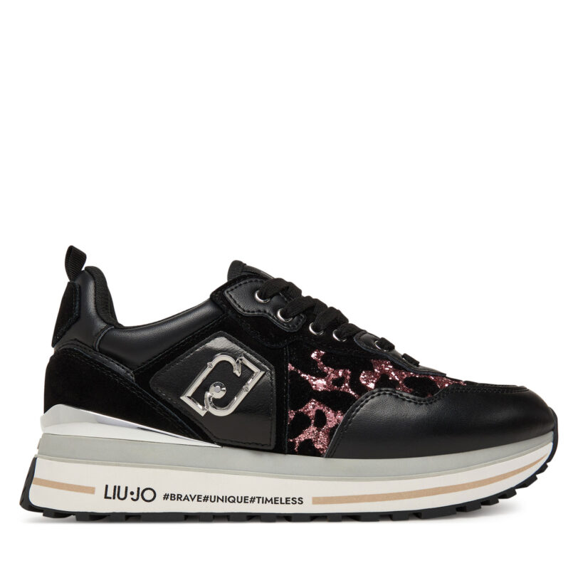 Сникърси Liu Jo Maxi Wonder 01 BF5009 PX682 Черен цвят на ниска цена