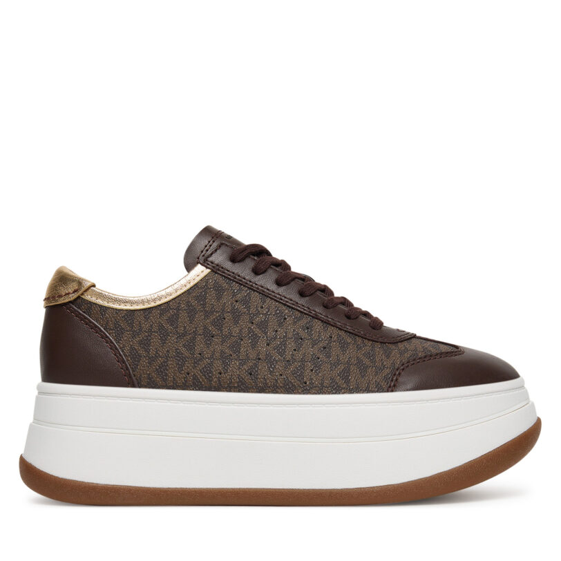 Сникърси MICHAEL Michael Kors Hayes 43T5HYFS2L Кафяв цвят на ниска цена