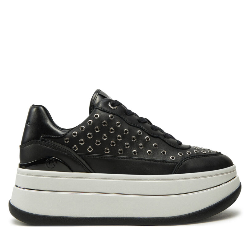 Сникърси MICHAEL Michael Kors Hayes Lace Up 43R5HAFS1L Черен цвят на ниска цена