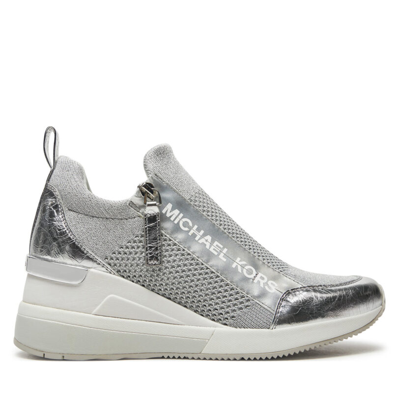 Сникърси MICHAEL Michael Kors Willis Wedge Trainer 43R5WIFS3D Сребрист цвят на ниска цена