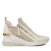 Сникърси MICHAEL Michael Kors Wills Metallic Stretch Knit Trainer 43S3WIFS4D Бежов цвят на ниска цена