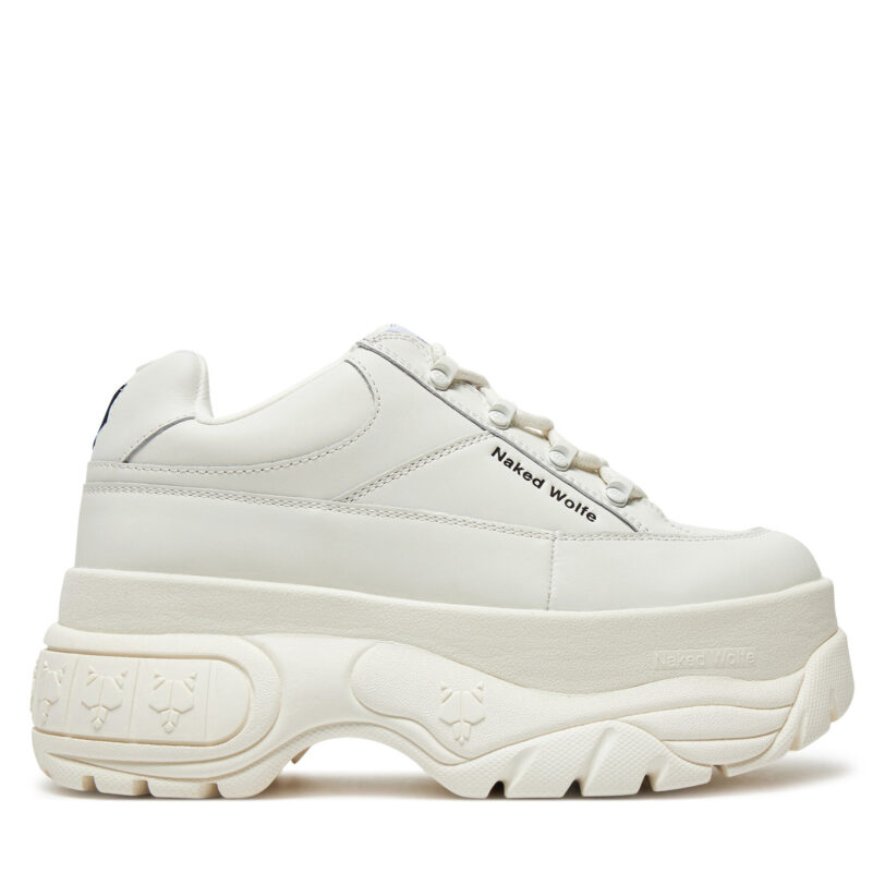 Сникърси Naked Wolfe Sporty Бял цвят на ниска цена