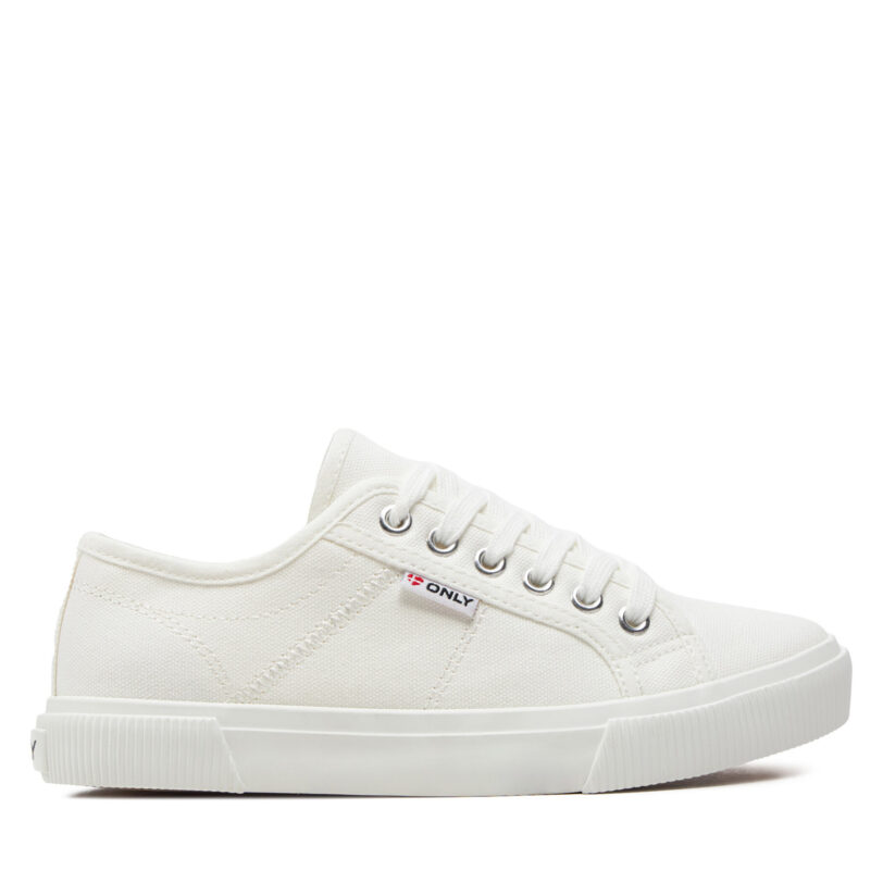 Сникърси ONLY Shoes Nicola 15318098 Бял цвят на ниска цена