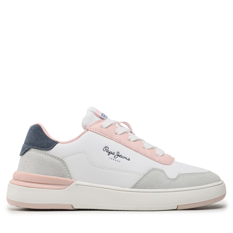 Сникърси Pepe Jeans Baxter Basic G PGS30579 Бял цвят на ниска цена