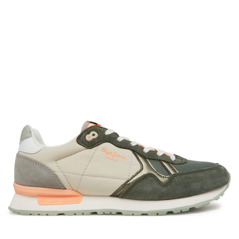 Сникърси Pepe Jeans Brit Camp W PLS40038 Зелен цвят на ниска цена