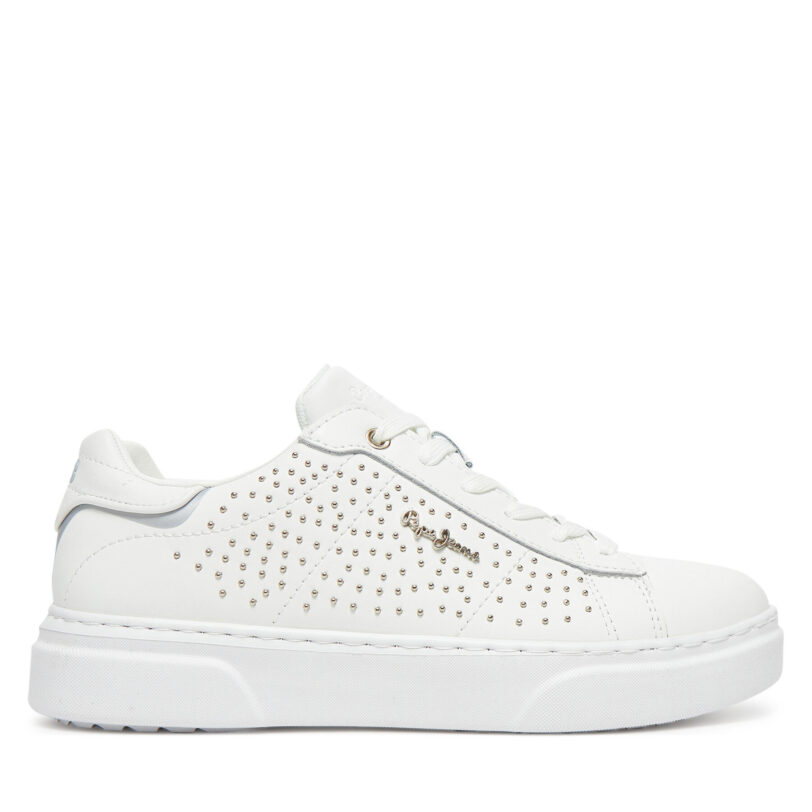Сникърси Pepe Jeans Eaton Gala PLS00039 Бял цвят на ниска цена