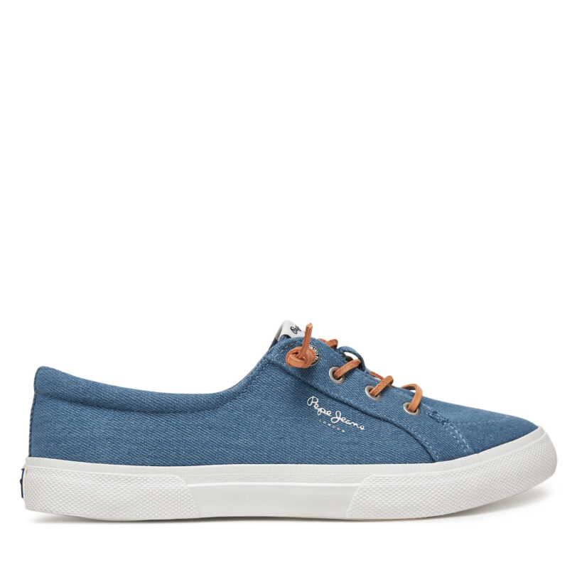 Сникърси Pepe Jeans Kenton Denim PLS31602 Син цвят на ниска цена