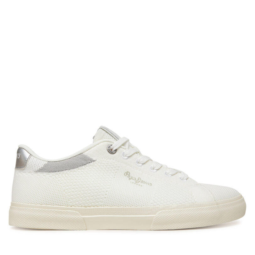 Сникърси Pepe Jeans Kenton Knit PLS31601 Бял цвят на ниска цена