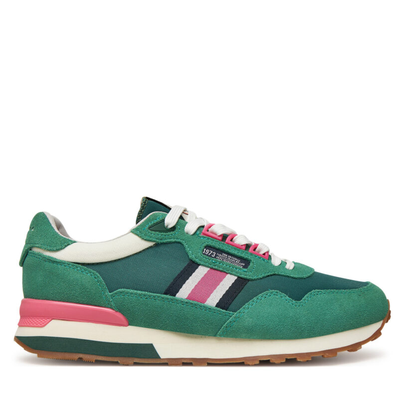 Сникърси Pepe Jeans Kingston Heritage W PLS40033 Зелен цвят на ниска цена