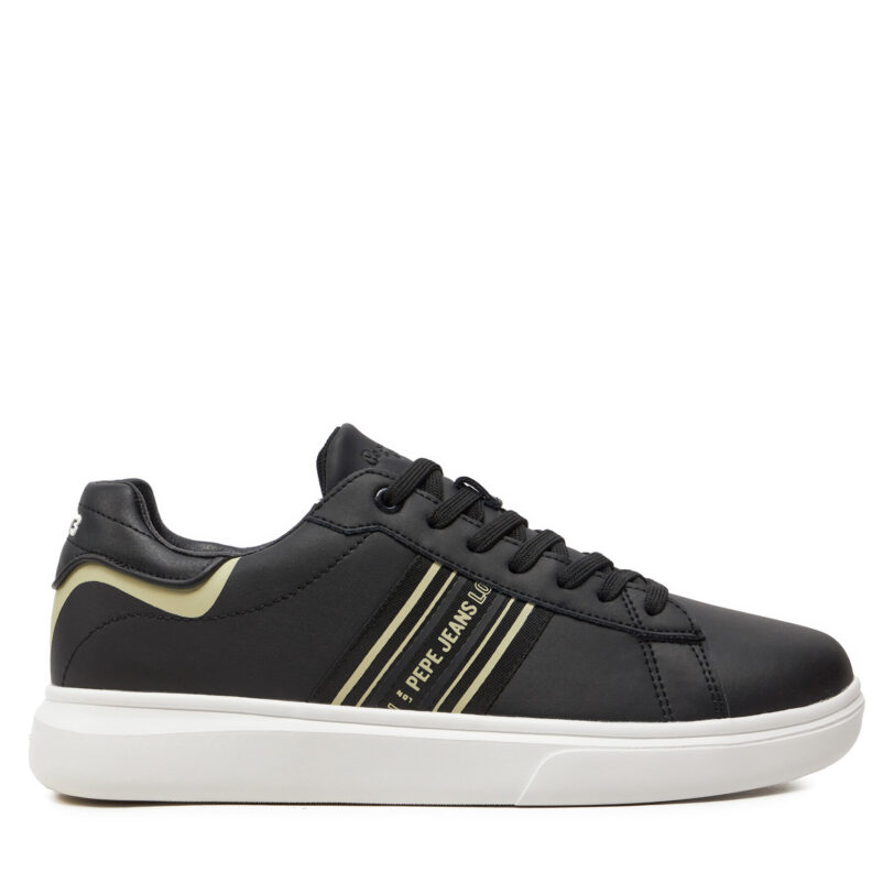 Сникърси Pepe Jeans PMS00023 Черен цвят на ниска цена
