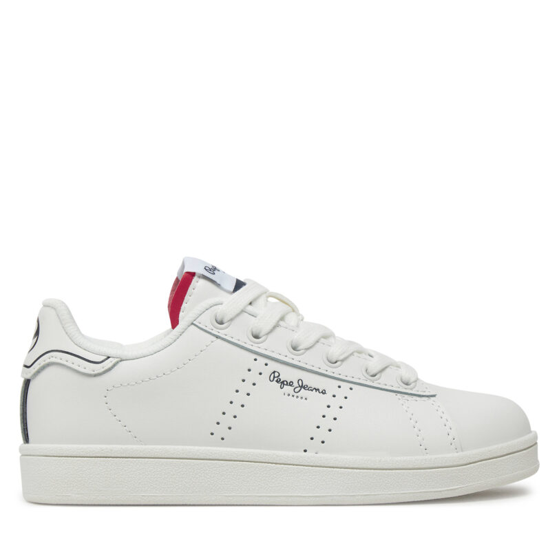 Сникърси Pepe Jeans Player Basic B PBS00001 Бял цвят на ниска цена