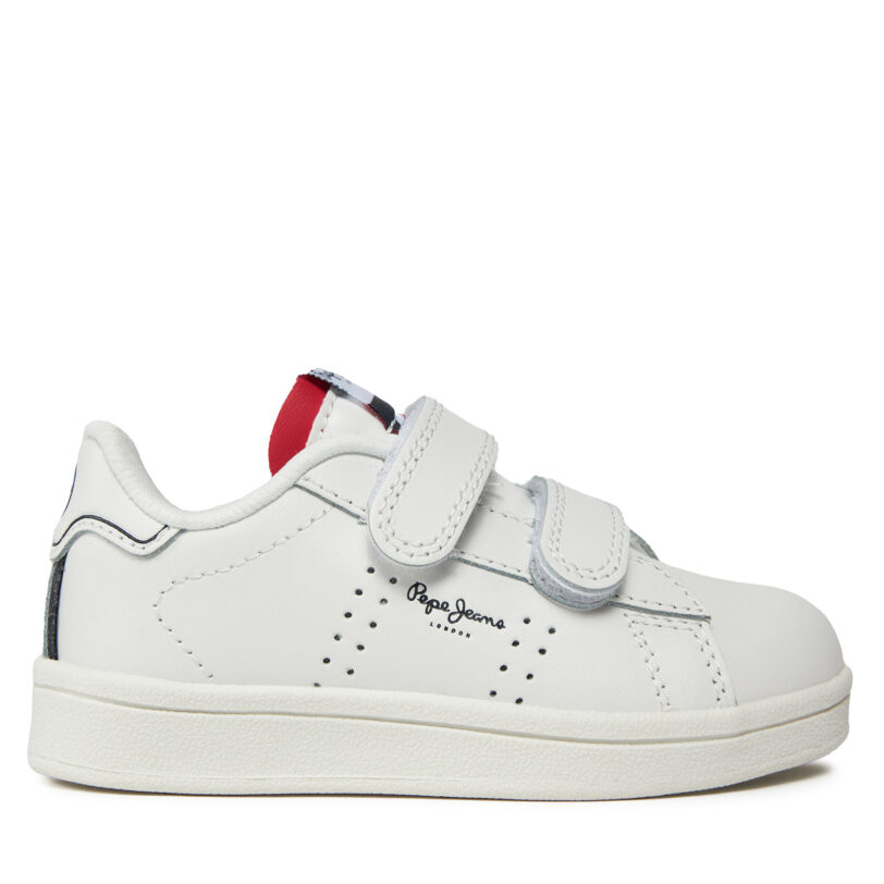 Сникърси Pepe Jeans Player Basic Bk PBS00002 Бял цвят на ниска цена