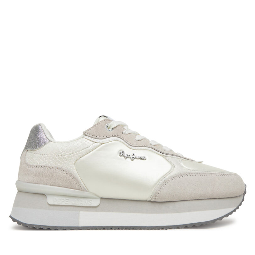 Сникърси Pepe Jeans Rusper Shine PLS60033 Бял цвят на ниска цена