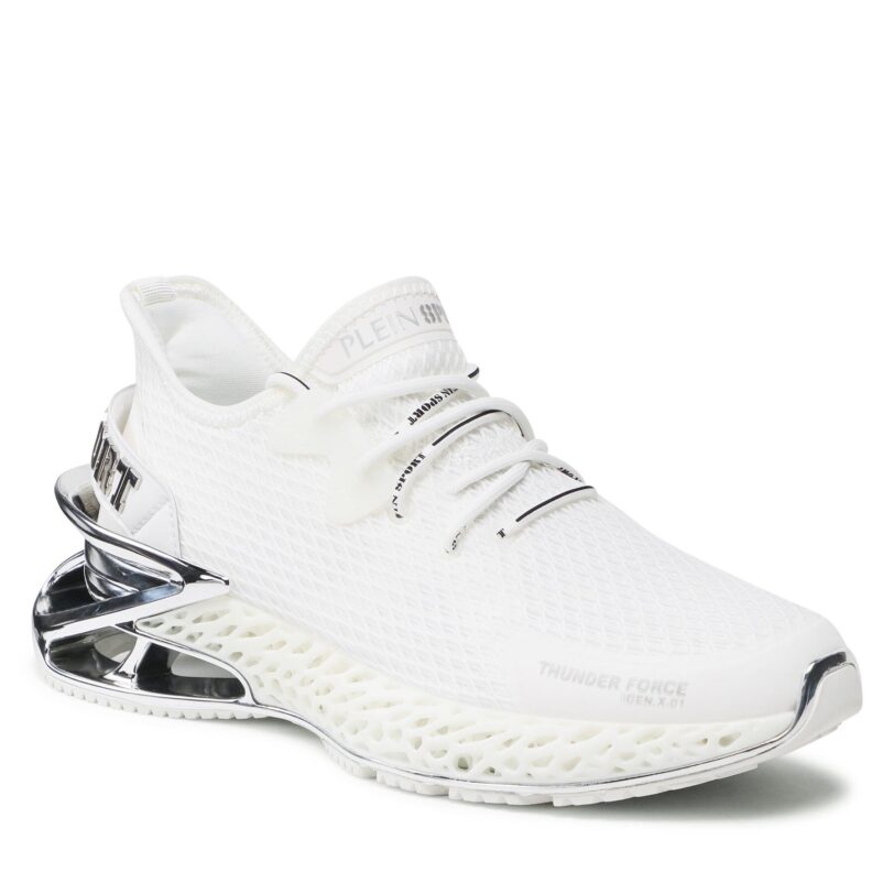 Сникърси Plein Sport The Scratch FABS USC0335 PTE003N Бял цвят на ниска цена