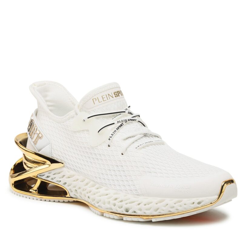 Сникърси Plein Sport The Scratch FABS USC0335 PTE003N Бял цвят на ниска цена