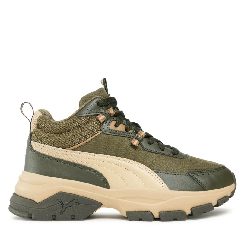 Сникърси Puma Cassia Via Mid 391309 07 Каки цвят на ниска цена